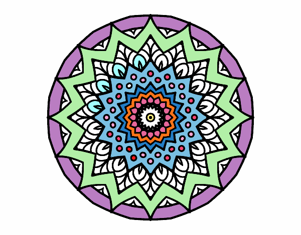 Dibujo Mandala creciente pintado por novastar