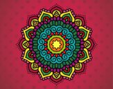 Dibujo Mandala estrella decorada pintado por lolyyfeli