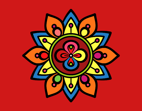 Dibujo Mandala flor de loto pintado por marga2016