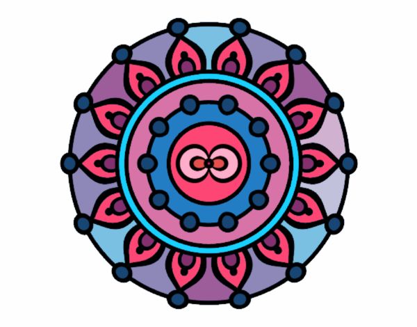 Dibujo Mandala meditación pintado por Lylyt