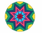 Dibujo Mandala mosaico estrella pintado por macath