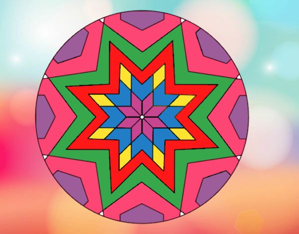 Dibujo Mandala mosaico estrella pintado por BerthitaDZ