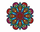 Dibujo Mandala mundo árabe pintado por zocatita