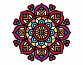Dibujo Mandala para la concentración mental pintado por zocatita