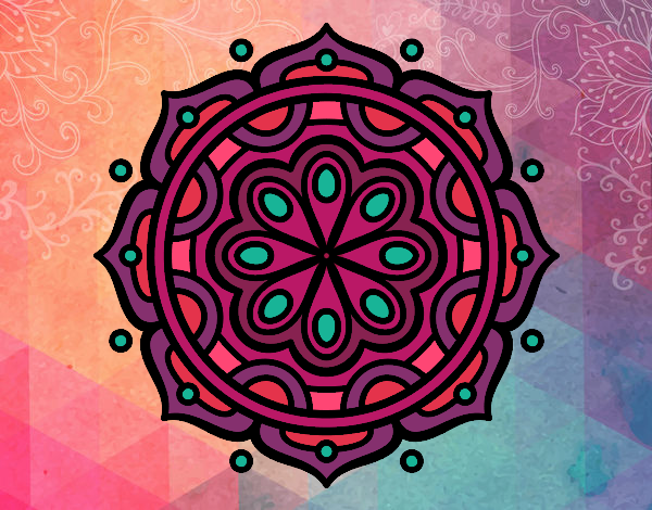 Dibujo Mandala para meditar pintado por Shhaiel