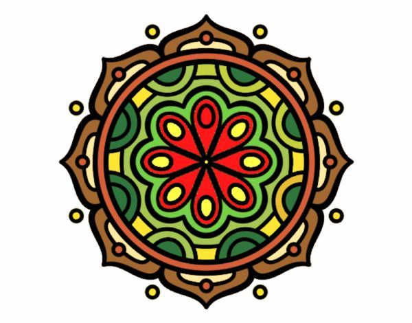 Dibujo Mandala para meditar pintado por Lylyt