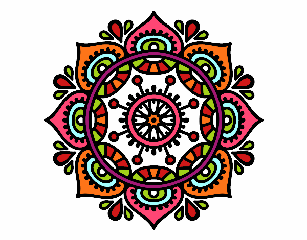 Dibujo Mandala para relajarse pintado por zocatita