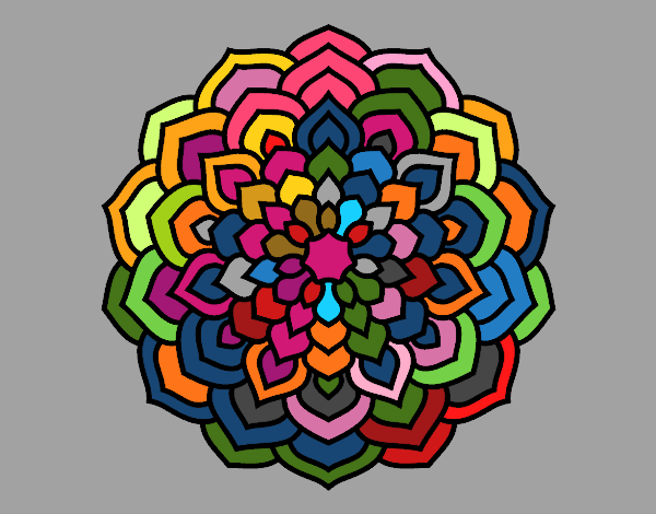 Dibujo Mandala pétalos de flor pintado por stocn