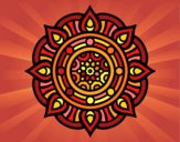Dibujo Mandala puntos de fuego pintado por diorjailis