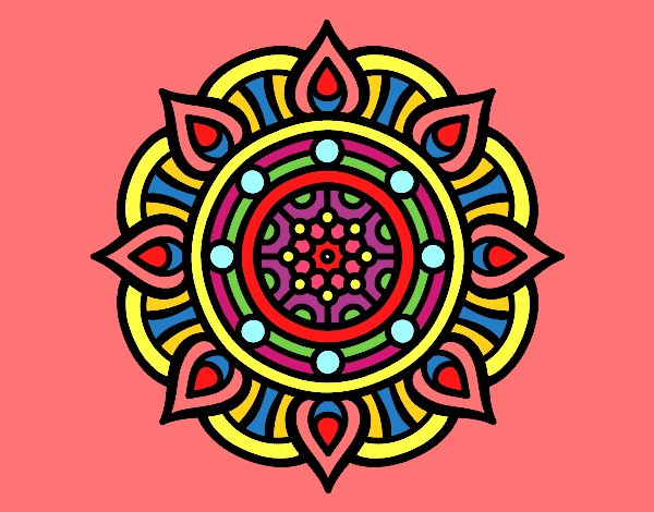 Dibujo Mandala puntos de fuego pintado por marga2016