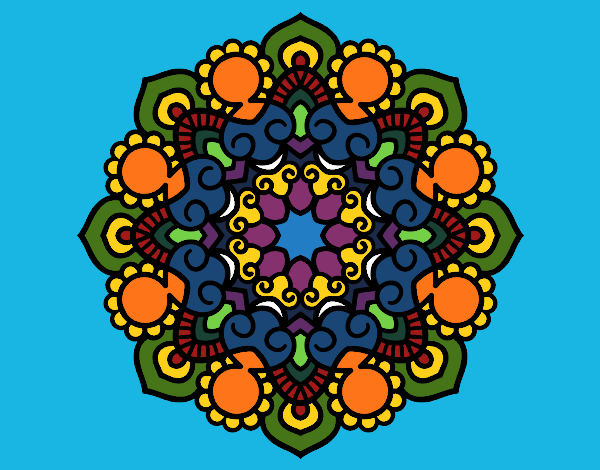 Dibujo Mandala reunión pintado por linda423