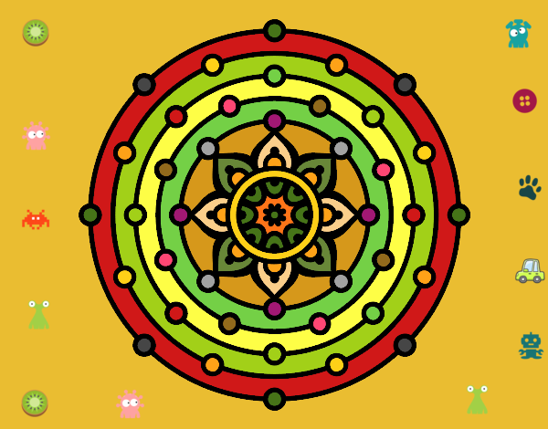 Dibujo Mandala sistema solar pintado por yoanna3012