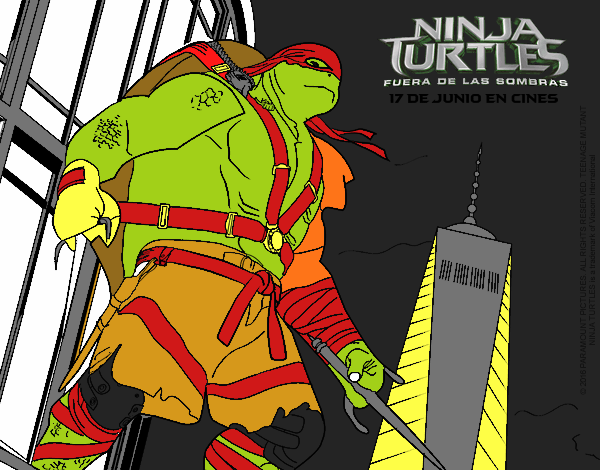Dibujo Raphael de Ninja Turtles pintado por DEMIAN4