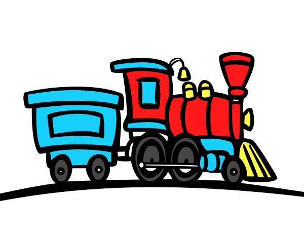 Dibujo Tren con vagón pintado por hecdad