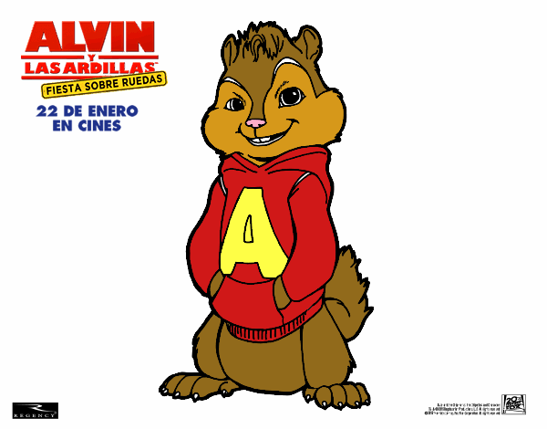 Dibujo Alvin de Alvin y las Ardillas pintado por tenoevans4