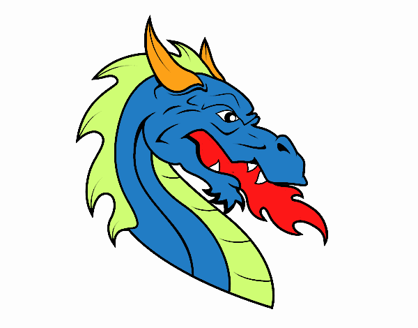 Dibujo Cabeza de dragón europeo pintado por Sammy0923