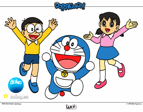 Dibujo Doraemon y amigos pintado por steel