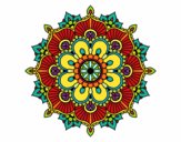 Dibujo Mandala destello floral pintado por ACCA
