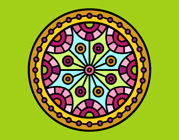 Dibujo Mandala equilibrio mental pintado por sandrasobi