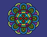 Dibujo Mandala flor creativa pintado por buba