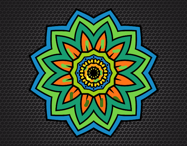 Dibujo Mandala flor de girasol pintado por yoanna3012