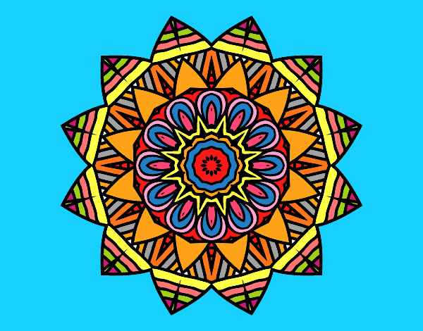 Dibujo Mandala frutal pintado por marga2016