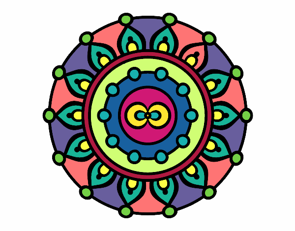 Dibujo Mandala meditación pintado por SOLMANDALA