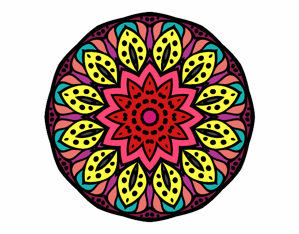 Dibujo Mandala naturaleza pintado por 2AMARILLO4