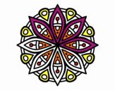 Dibujo Mandala para la concentración pintado por Hecso