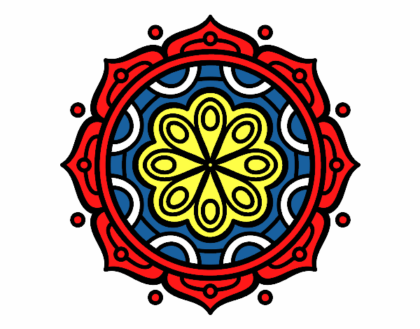 Dibujo Mandala para meditar pintado por DayaLuna