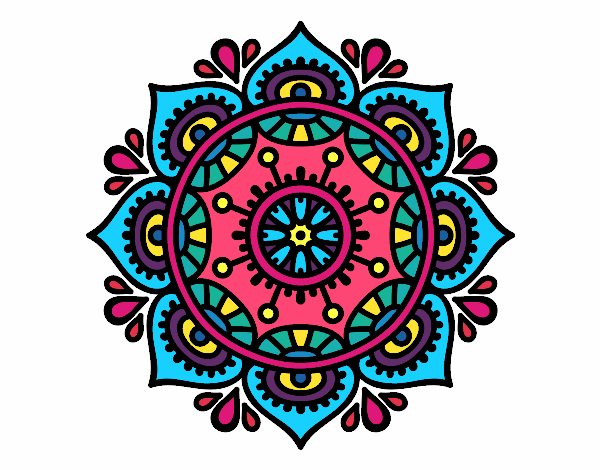 Dibujo Mandala para relajarse pintado por DayaLuna