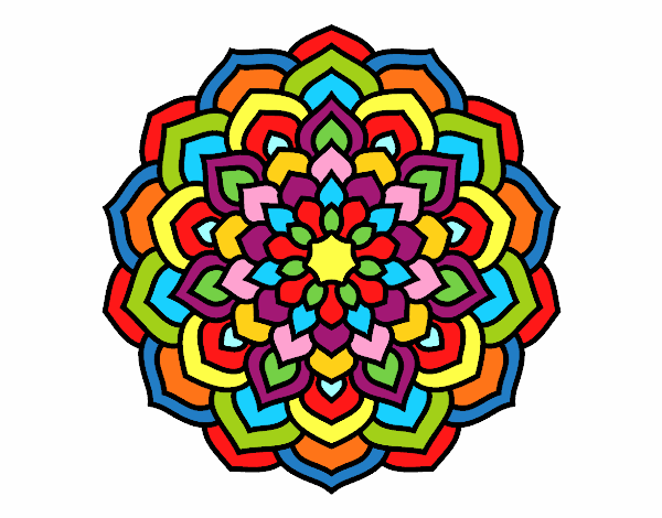 Dibujo Mandala pétalos de flor pintado por Gorila1516