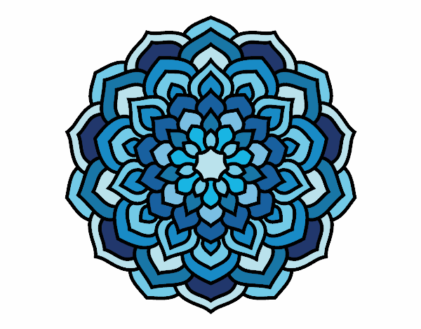 Dibujo Mandala pétalos de flor pintado por DayaLuna