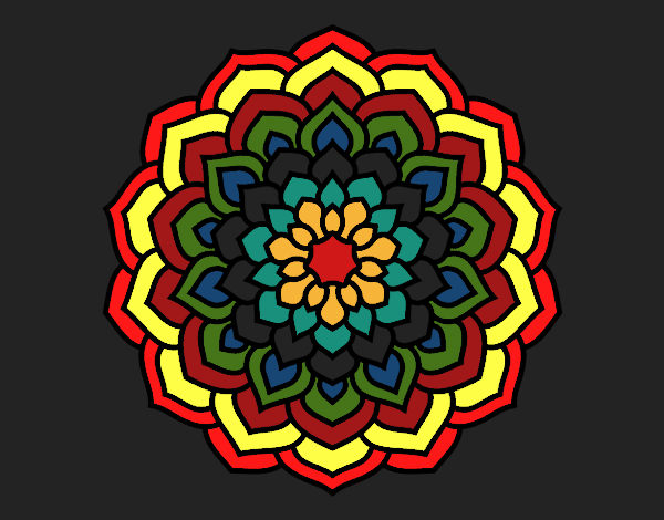 Dibujo Mandala pétalos de flor pintado por Miguel0912