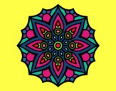 Dibujo Mandala simetría sencilla pintado por buba
