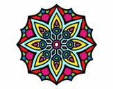 Dibujo Mandala simetría sencilla pintado por DayaLuna