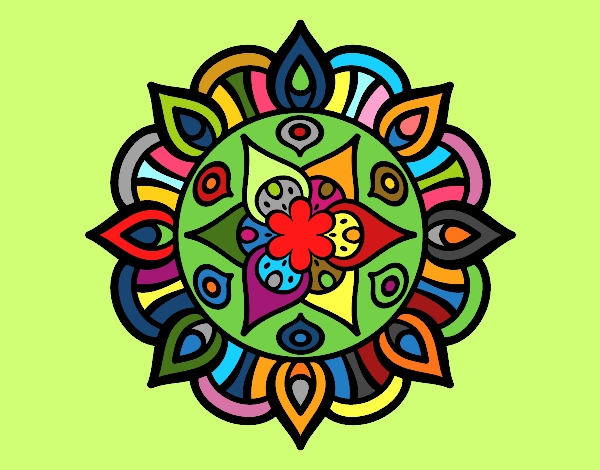 Dibujo Mandala vida vegetal pintado por stocn
