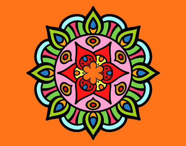 Dibujo Mandala vida vegetal pintado por marga2016