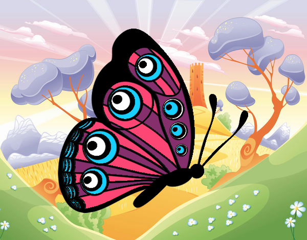 Dibujo Mariposa dirección derecha pintado por starlimon