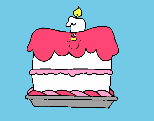 Dibujo Pastel de cumpleaños pintado por starlimon