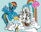Dibujo Rainbow Dash en su palacio pintado por sara_eli