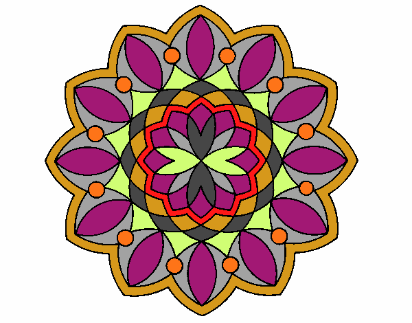 Dibujo Mandala 3 pintado por nanitaa