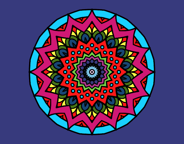Dibujo Mandala creciente pintado por buba