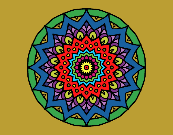 Dibujo Mandala creciente pintado por sandrasobi