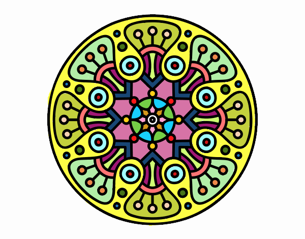 Dibujo Mandala crop circle pintado por Hecso