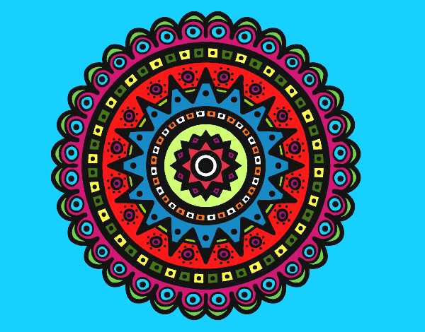 Dibujo Mandala étnica pintado por buba