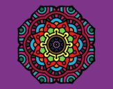 Dibujo Mandala flor conceptual pintado por buba