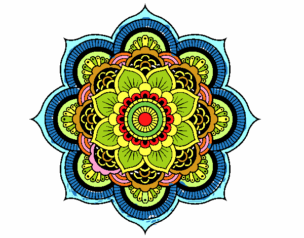 Dibujo Mandala flor oriental pintado por jimenaEG