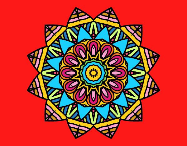 Dibujo Mandala frutal pintado por sandrasobi