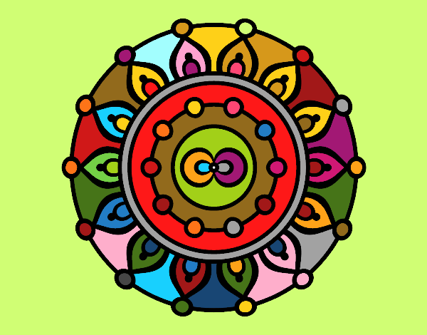 Dibujo Mandala meditación pintado por stocn